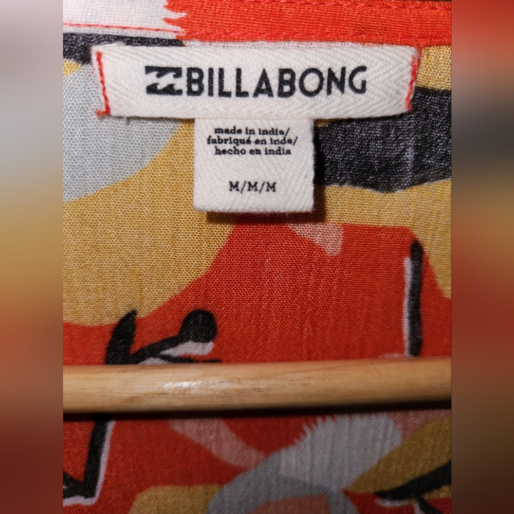 Billabong Multicolor Patterned Top Size M - Picture 2 of 13